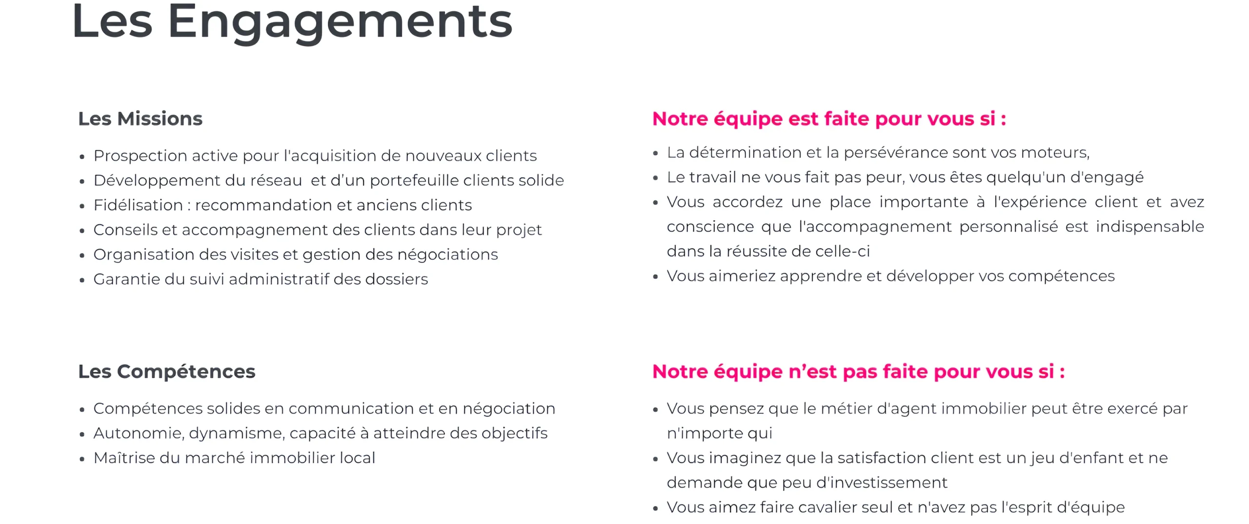 Les Engagements
